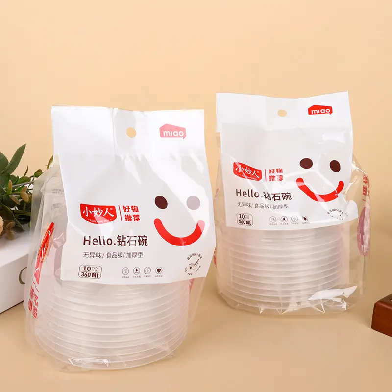 [2160400033] (6688) MANGKUK PLASTIK BOWL DISPOSABLE THINWALL BULAT ISI 10 BX100