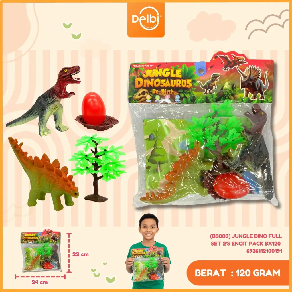 [B3000] JUNGLE DINO FULL SET 2'S ENCIT PACK BX120