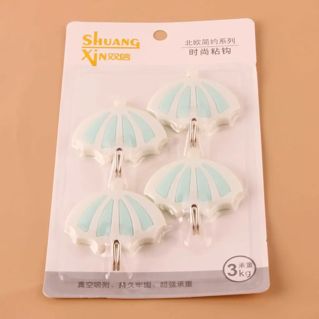 (WC-418) SHUANG KAPSTOCK GANTUNGAN TEMPEL BENTUK PAYUNG KECIL ISI 4PCS HOOKS BX20 BX160