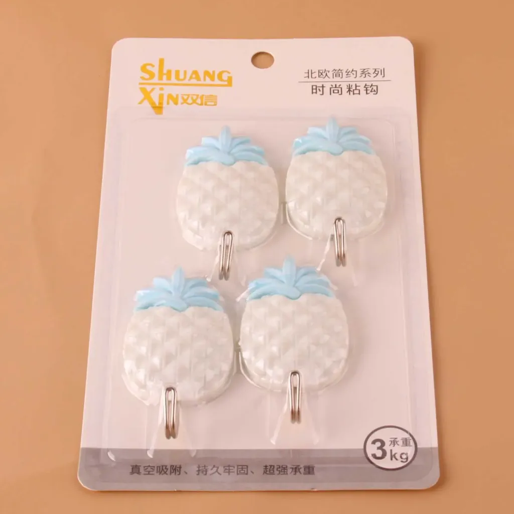 (419) GANTUNGAN TEMPEL MOTIF NANAS HOOK ISI 4PCS BX20 BX160