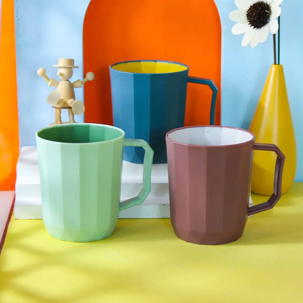 [84016] (8307) GELAS CANGKIR DENGAN GAGANG MODEL DUA WARNA BX10 BX200