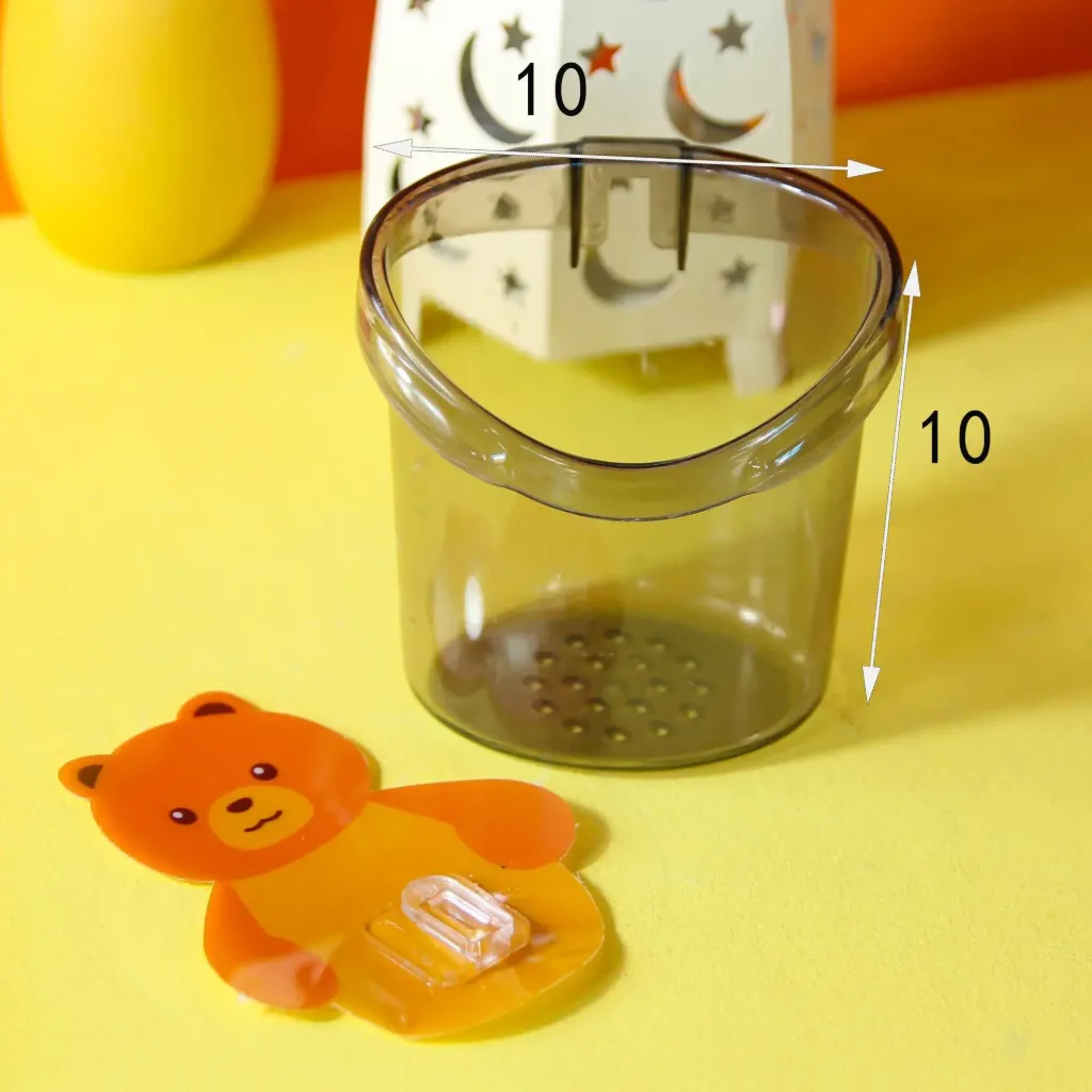 [84081] TEDDY BEAR TOOTHBRUSH HOLDER WADAH SIKAT GIGI GANTUNG DENGAN TEMPELAN MODEL BERUANG BX24 BX240