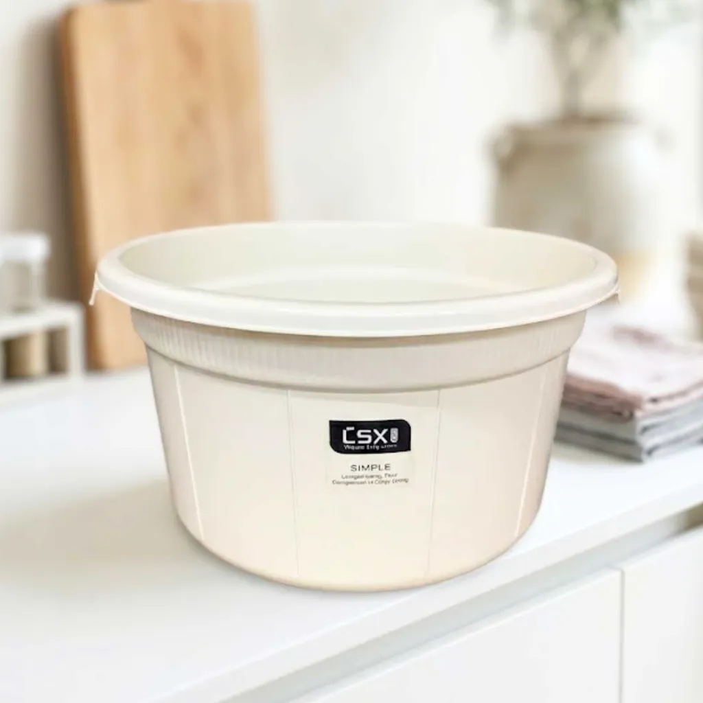 (3154) BASKOM TIRIS WARNA PUTIH AESTHETIC