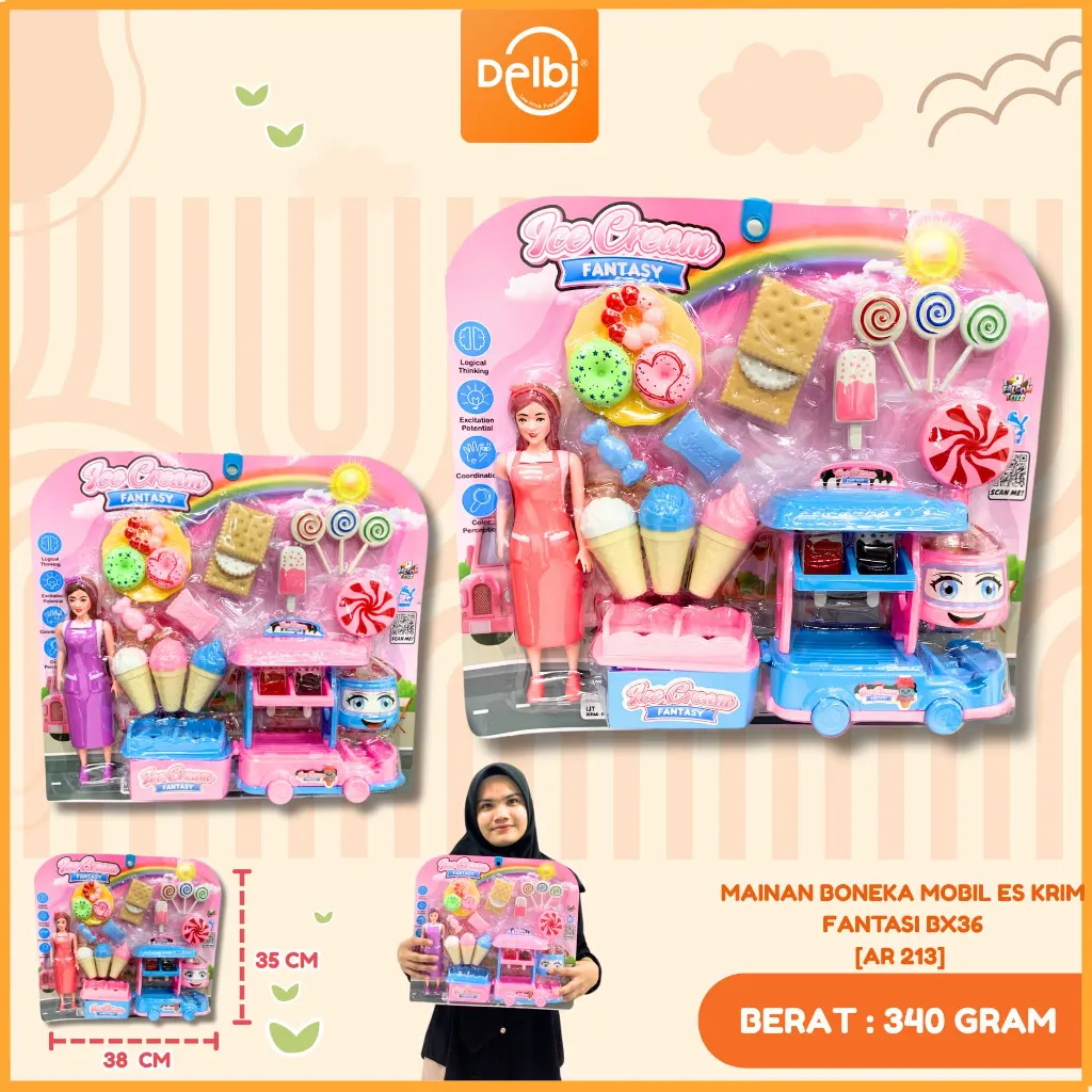 MAINAN BONEKA MOBIL ES KRIM FANTASI BX36