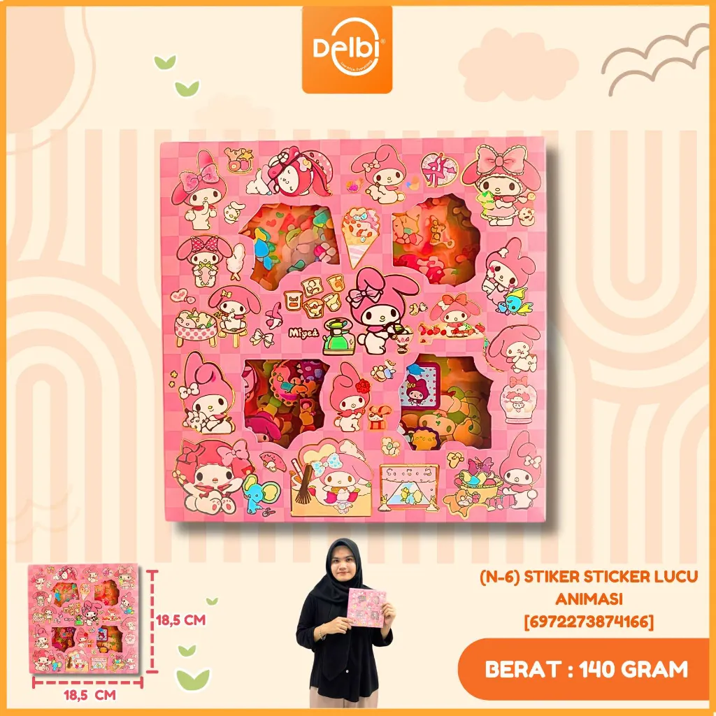 [6972273874166] (N-6) STIKER STICKER LUCU ANIMASI