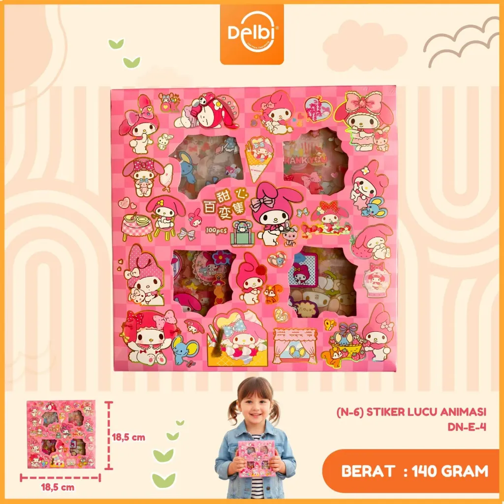 [6972273874166] (N-6) STIKER STICKER LUCU ANIMASI