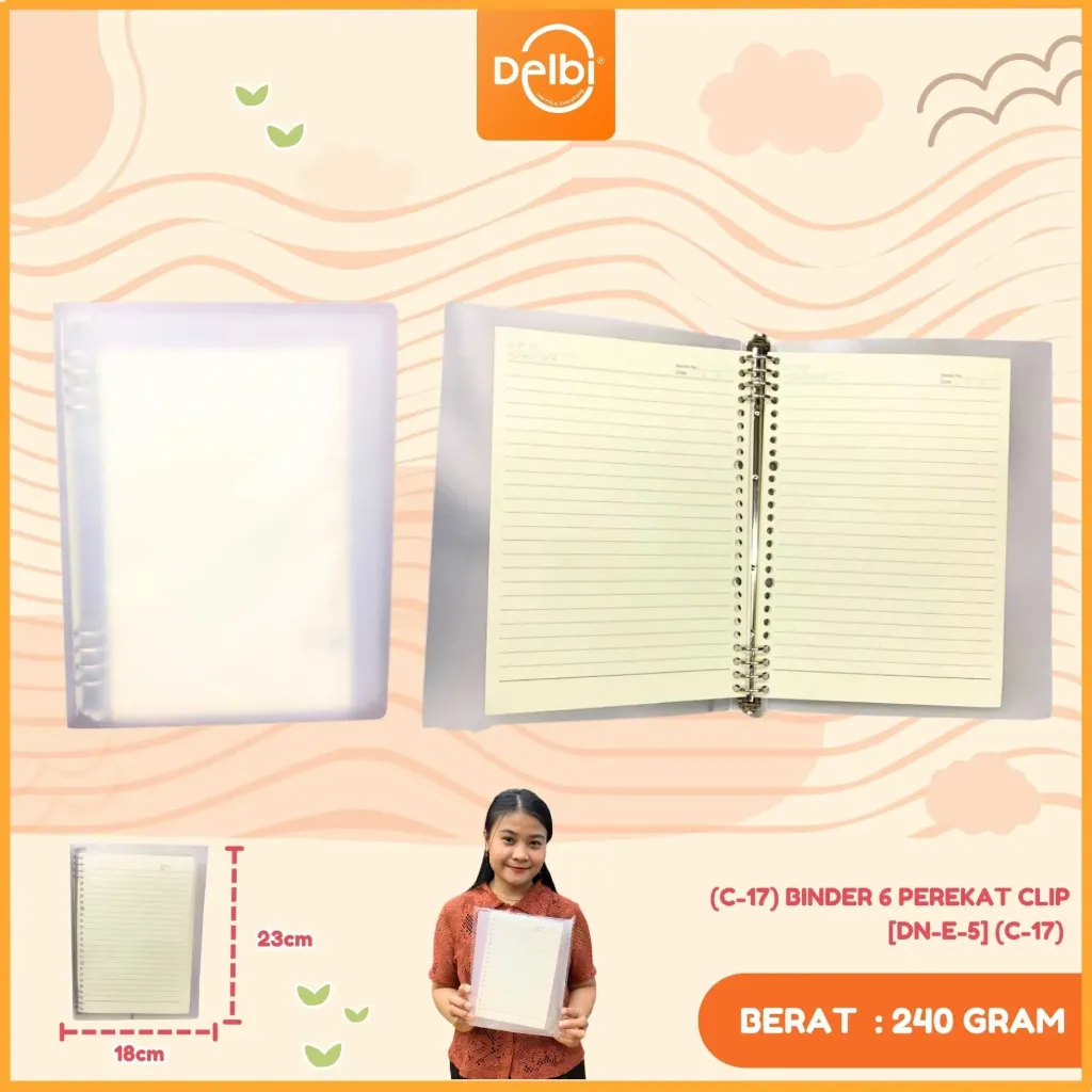 (C-17) BINDER 6 PEREKAT CLIP