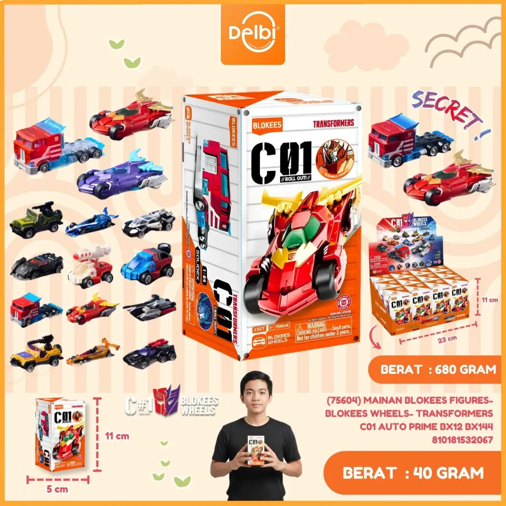[810181532067] (75604) Mainan Blokees Figures- Blokees Wheels- Transformers C01 Auto Prime BX12 BX144