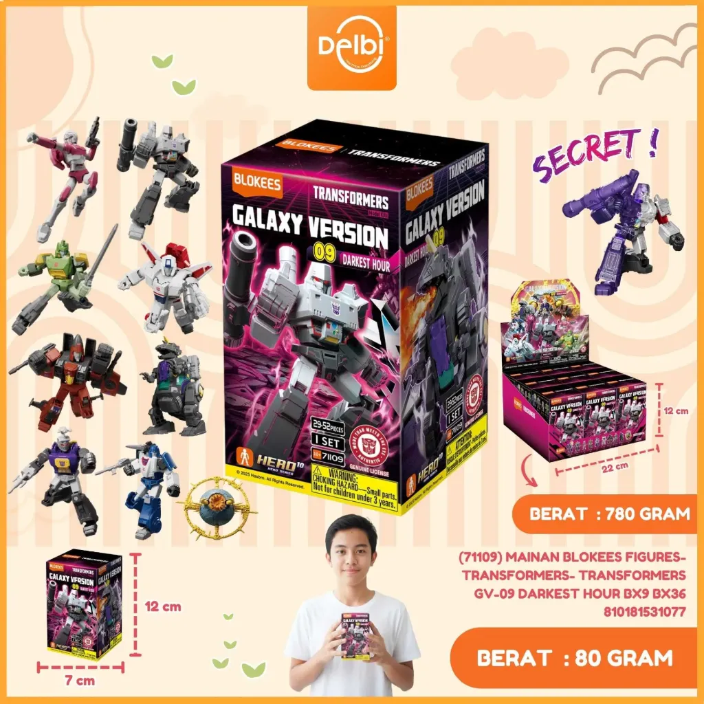 [810181531077] (71109) Mainan Blokees Figures- Transformers- Transformers GV-09 Darkest Hour BX9 BX36