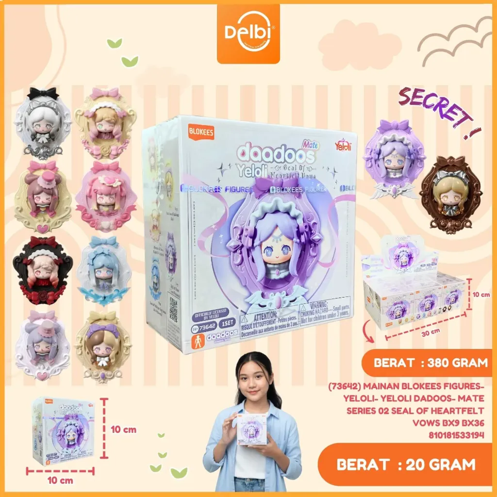 (73642) Mainan Blokees Figures- Yeloli- Yeloli Dadoos- Mate Series 02 Seal of Heartfelt Vows BX9 BX36