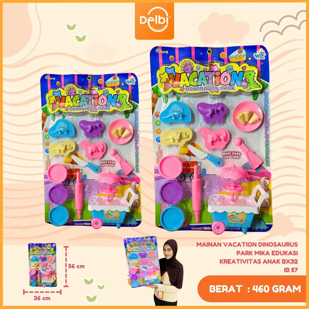 [IB 57] MAINAN VACATION DINOSAURUS PARK MIKA EDUKASI KREATIVITAS ANAK BX32