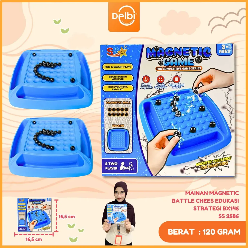 [SS 2586] MAINAN MAGNETIC BATTLE CHEES EDUKASI STRATEGI BX146
