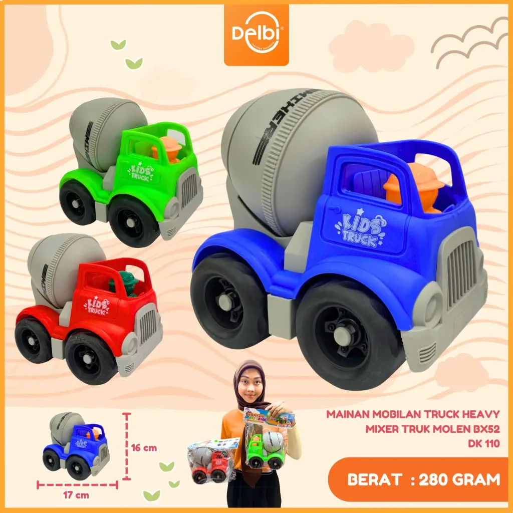 [DK 110] MAINAN MOBILAN TRUCK HEAVY MIXER TRUK MOLEN BX52