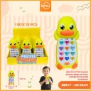 (868-2/3/5/6/8) MAINAN EDUKASI BEBEK 12 MUSIC PHONES DUCK BX288