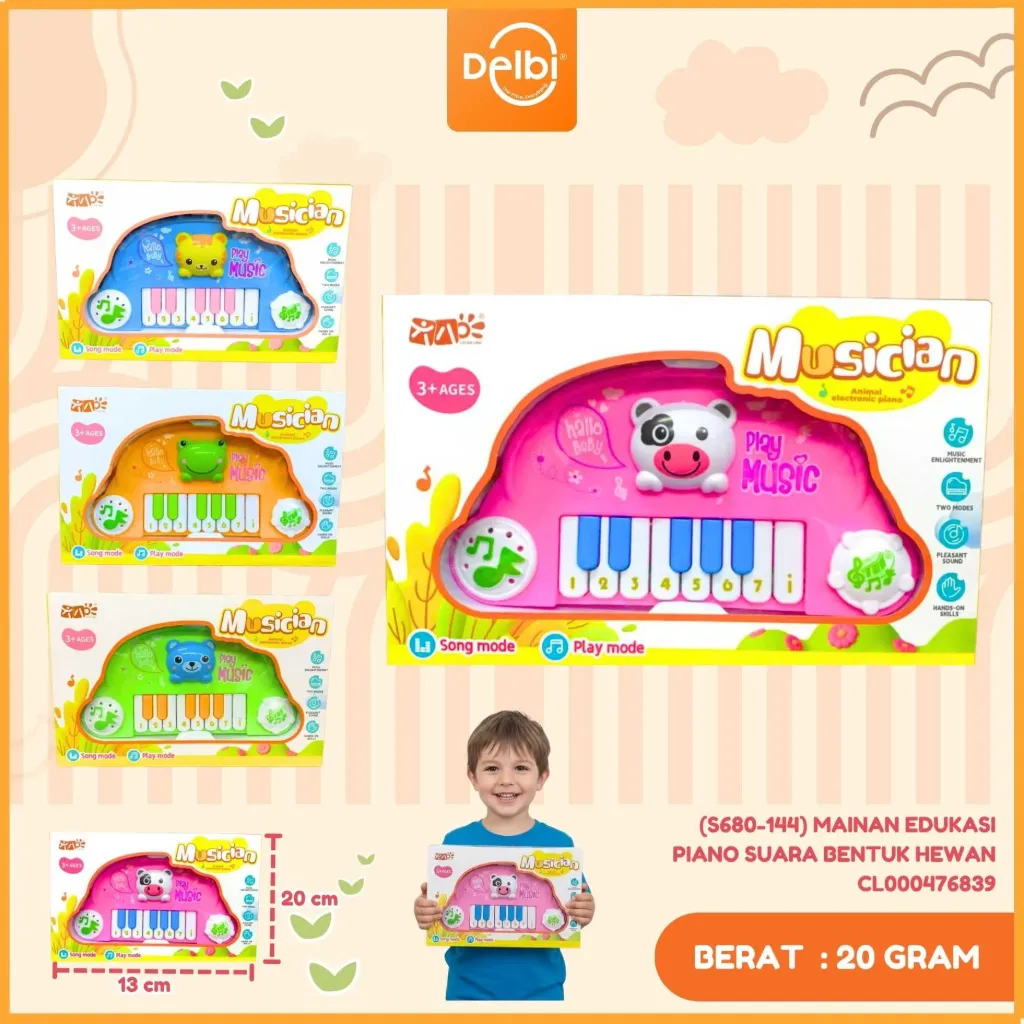 [CL000476839] (S680-144) MAINAN EDUKASI PIANO SUARA BENTUK HEWAN ANIMAL ELECTRONIC ORGAN BX144