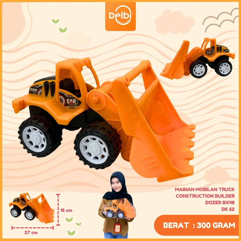 MAINAN MOBILAN TRUCK CONSTRUCTION BUILDER DOZER PLASTIK PP BX48