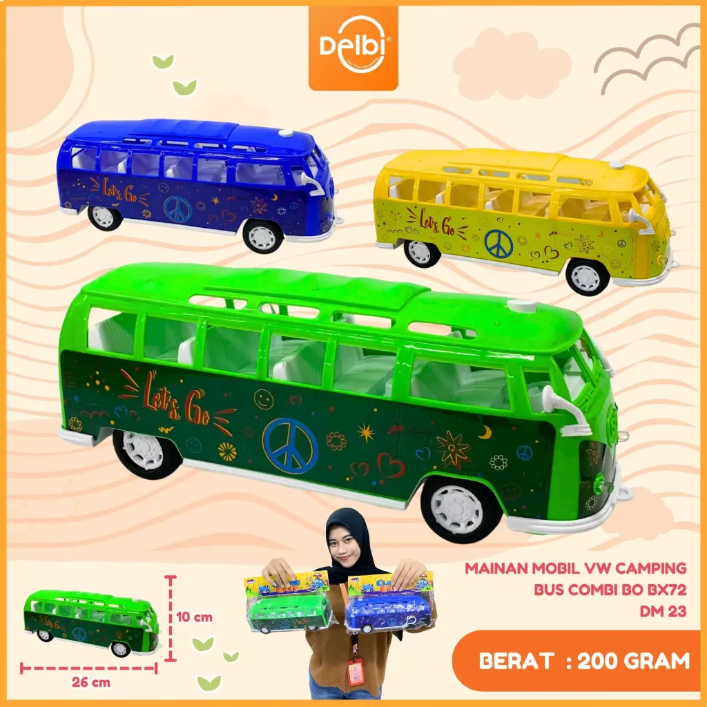 MAINAN MOBIL VW CAMPING BUS COMBI BO PLASTIK PP BX72