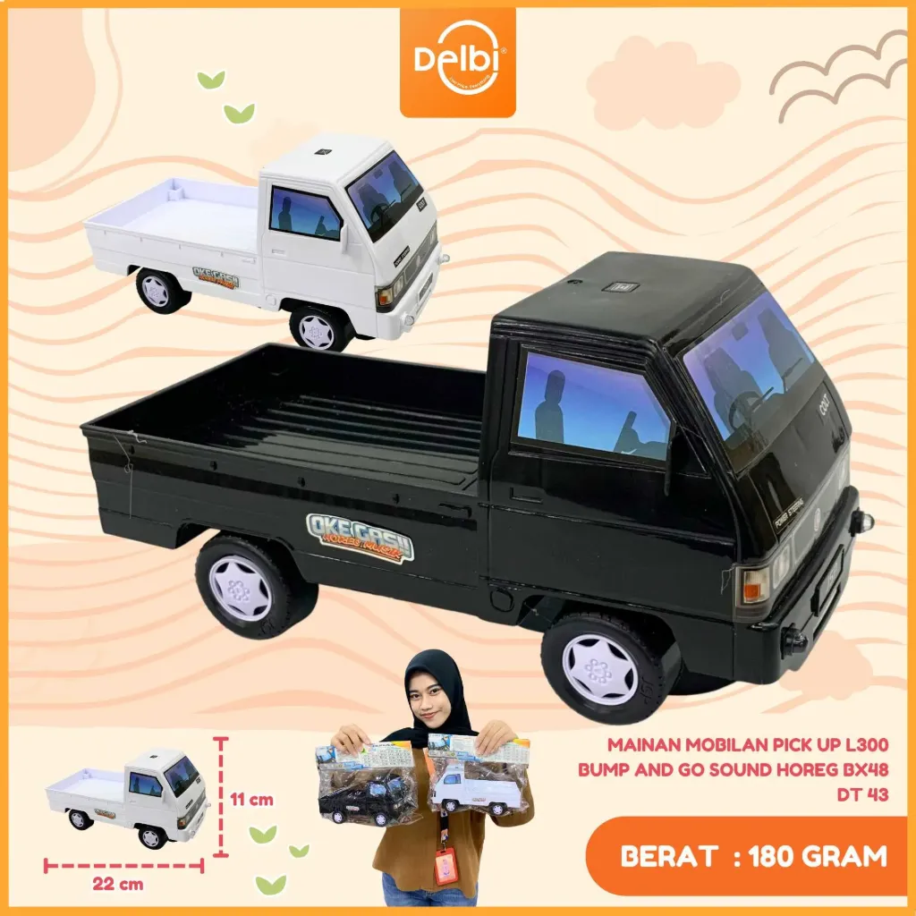 MAINAN MOBILAN PICK UP L300 BUMP AND GO SOUND HOREG PLASTIK PP BX48