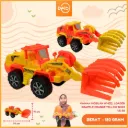 MAINAN MOBILAN WHEEL LOADER GRAPPLE ORANGE YELLOW BX64