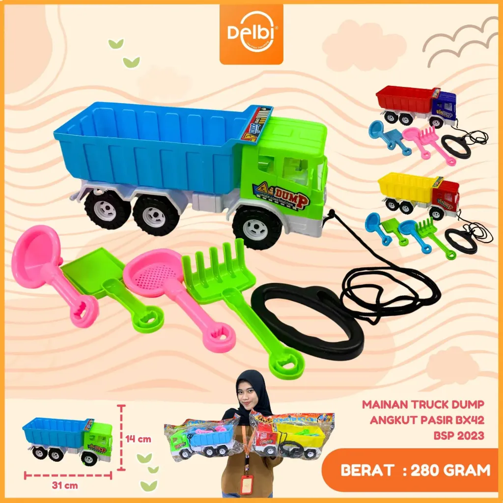 [BSP 2023] MAINAN MOBILAN TRUCK DUMP TRUK ANGKUT PASIR PLASTIK OPP BX42