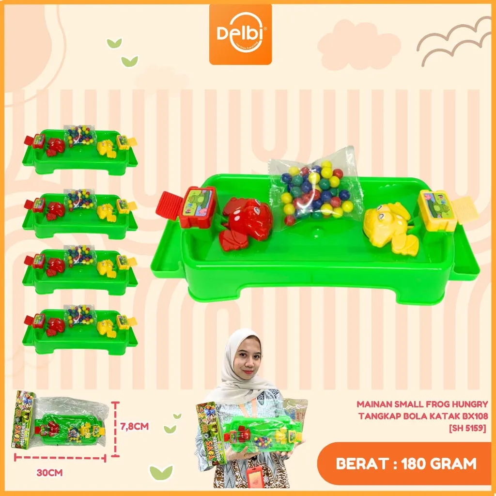[SH 5159] MAINAN SMALL FROG HUNGRY TANGKAP BOLA KATAK BX108