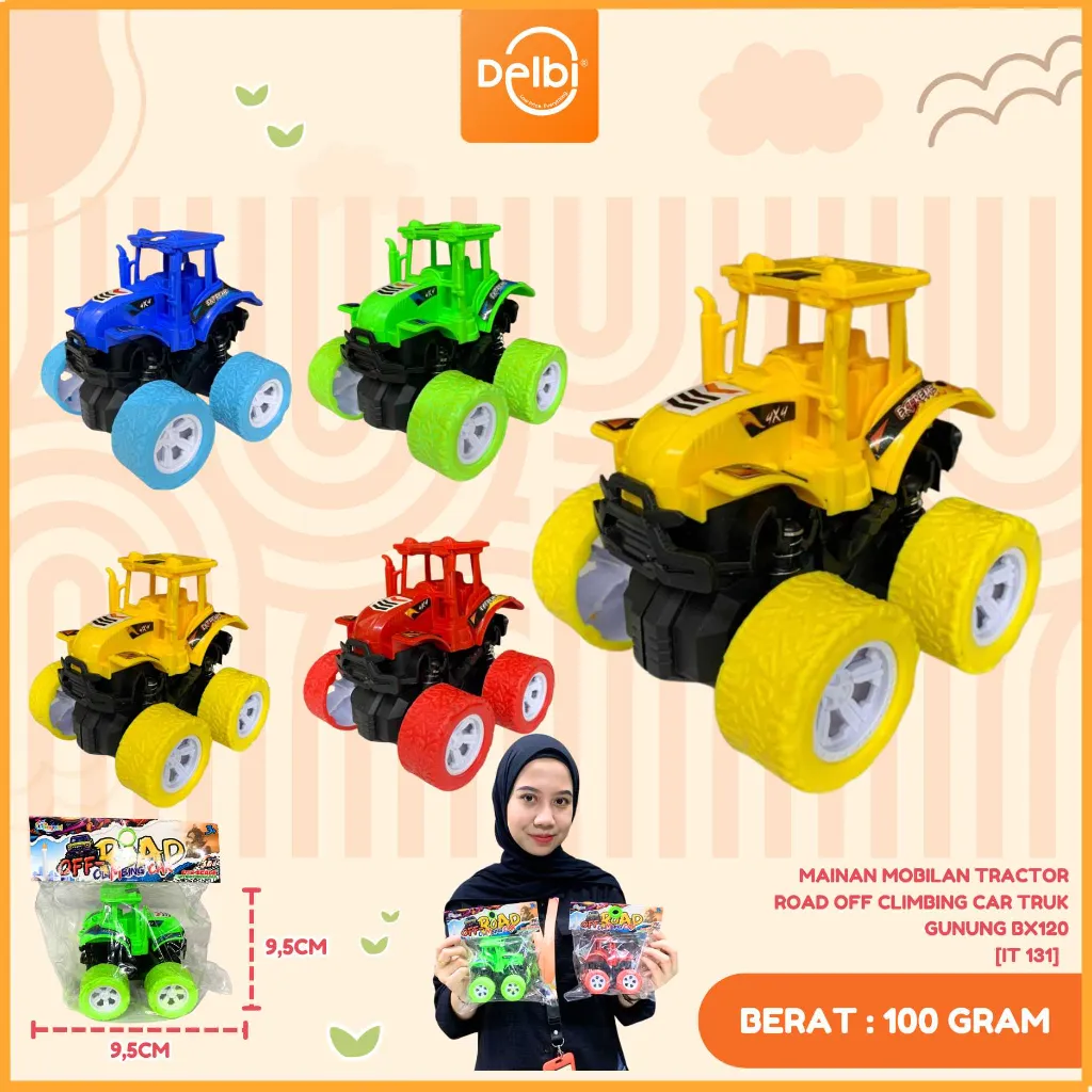 [IT 131] MAINAN MOBILAN TRACTOR ROAD OFF CLIMBING CAR TRUK GUNUNG PLASTIK PP BX120