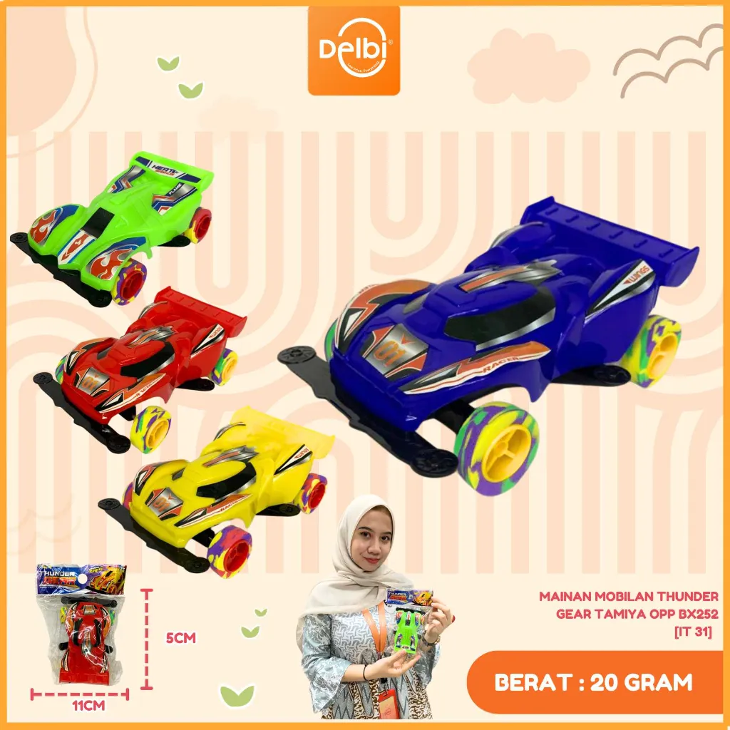 [IT 31] MAINAN MOBILAN THUNDER GEAR TAMIYA PLASTIK OPP BX252