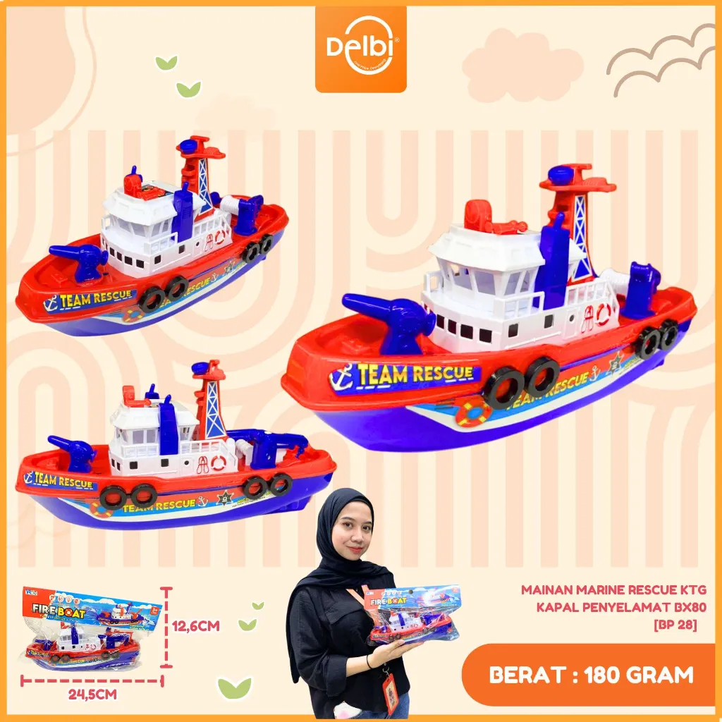 [BP 28] MAINAN MARINE RESCUE KTG KAPAL PENYELAMAT BX80
