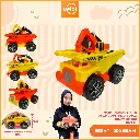 MAINAN MOBILAN 2IN1 MINI BUILDING DUMP TRUCK + SMALL EXCAVATOR PLASTIK PP BX55