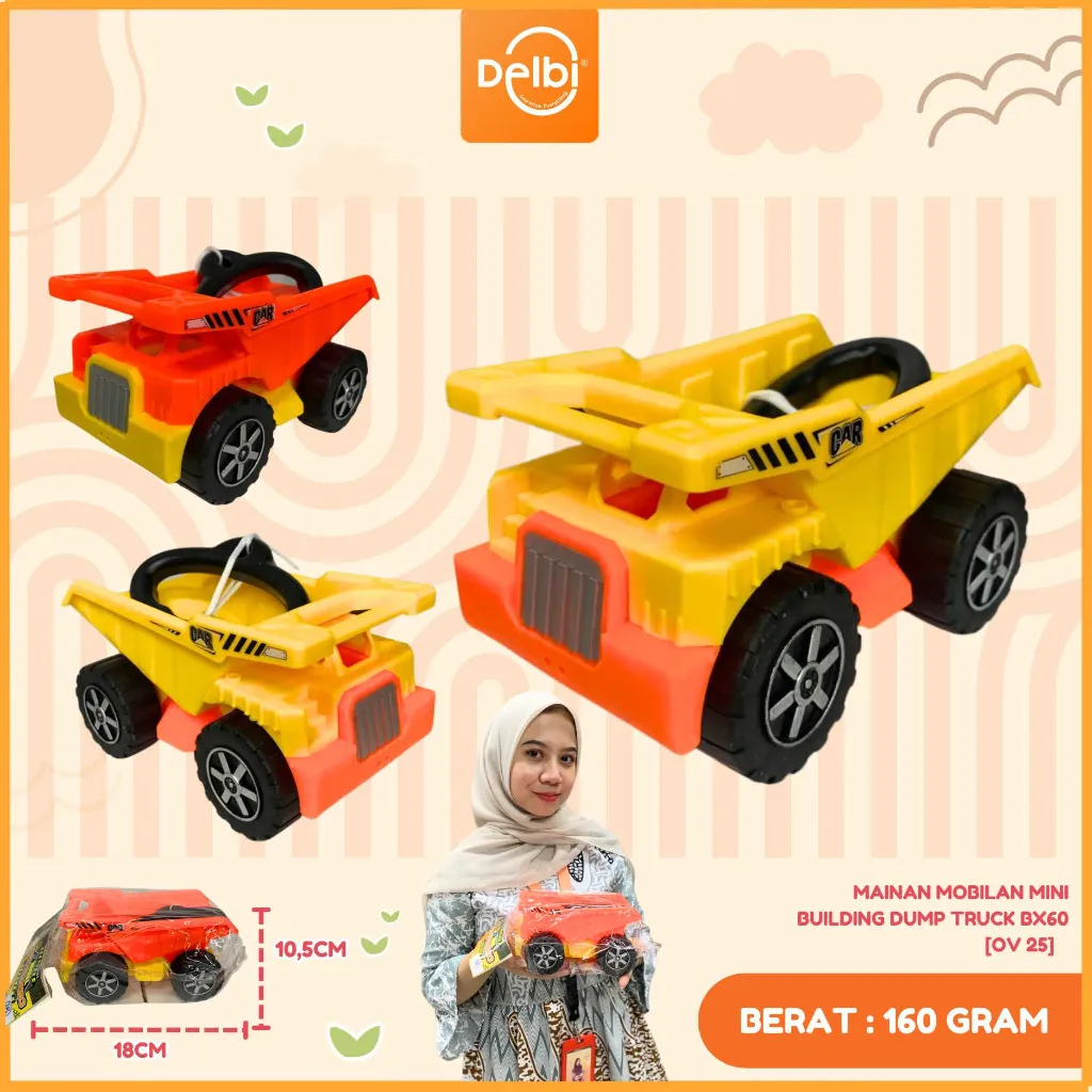 [OV 25] MAINAN MOBILAN MINI BUILDING DUMP TRUCK PLASTIK PP BX60