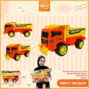 MAINAN MOBILAN TRUCK DUMP YELLOW ORANGE ANGKUT BARANG BX48