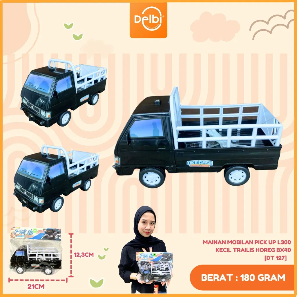 [DT 127] MAINAN MOBILAN PICK UP L300 KECIL TRAILIS HOREG PLASTIK PP BX40