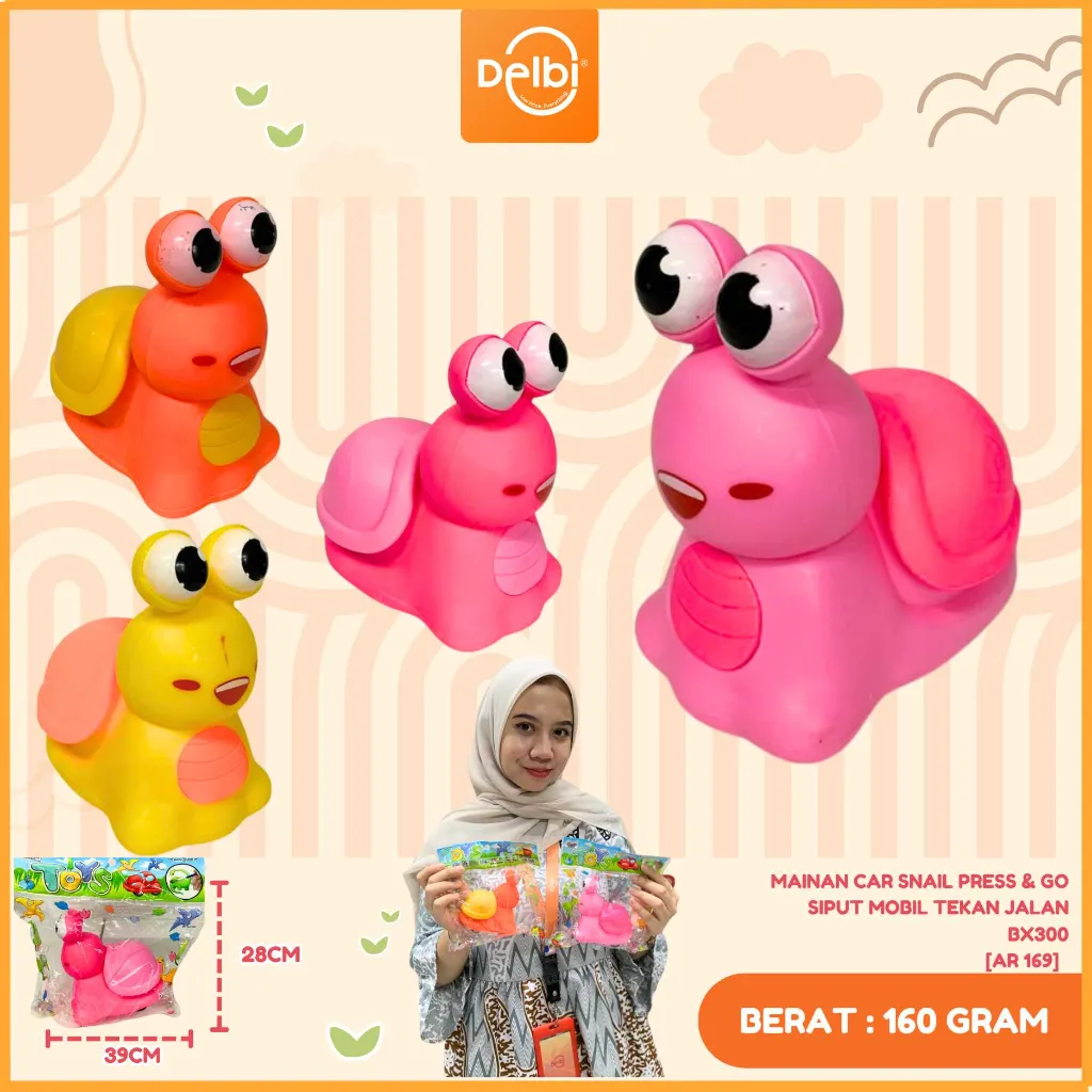 MAINAN CAR SNAIL PRESS & GO SIPUT MOBIL TEKAN JALAN BX300