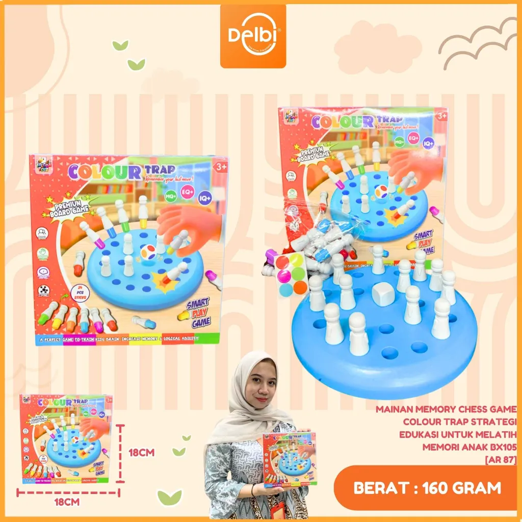 [AR 87] MAINAN MEMORY CHESS GAME COLOUR TRAP STRATEGI EDUKASI UNTUK MELATIH MEMORI ANAK BX105