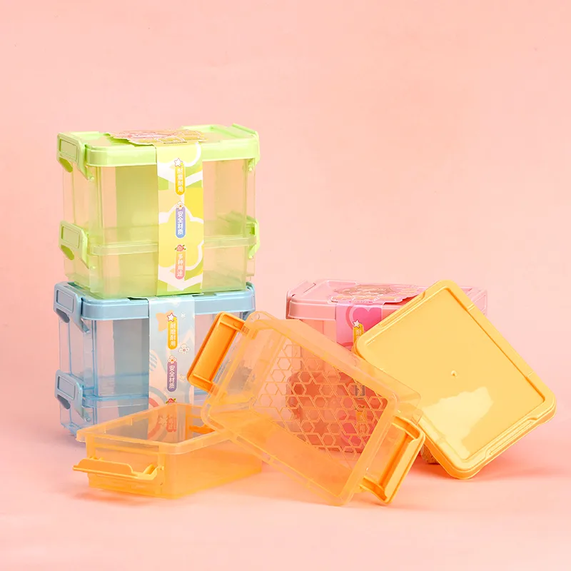 (AA039) BOX FOOD CONTAINER TRANSPARANT WADAH TEMPAT PENYIMPANAN DUA LAPIS WARNA BX20 BX280