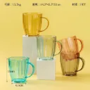 (8086) GELAS TRANSPARANT DENGAN GAGANG BX35 BX175