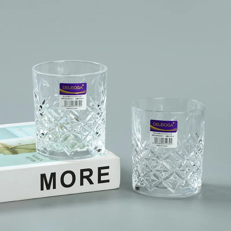 (DSKB033-1) (1 PCS) GELAS KACA MOTIF BATIK 250ML BX6 BX48