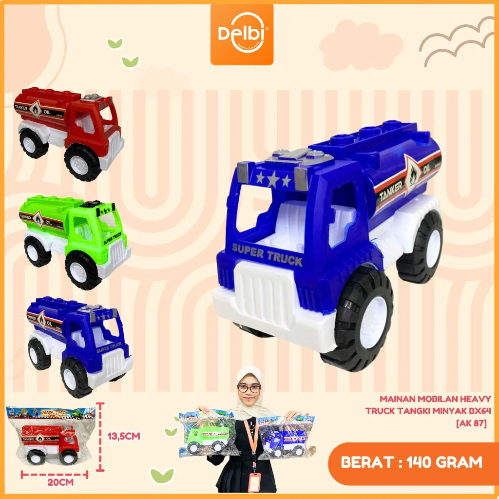 MAINAN MOBILAN HEAVY TRUCK TANGKI MINYAK PLASTIK OPP BX64