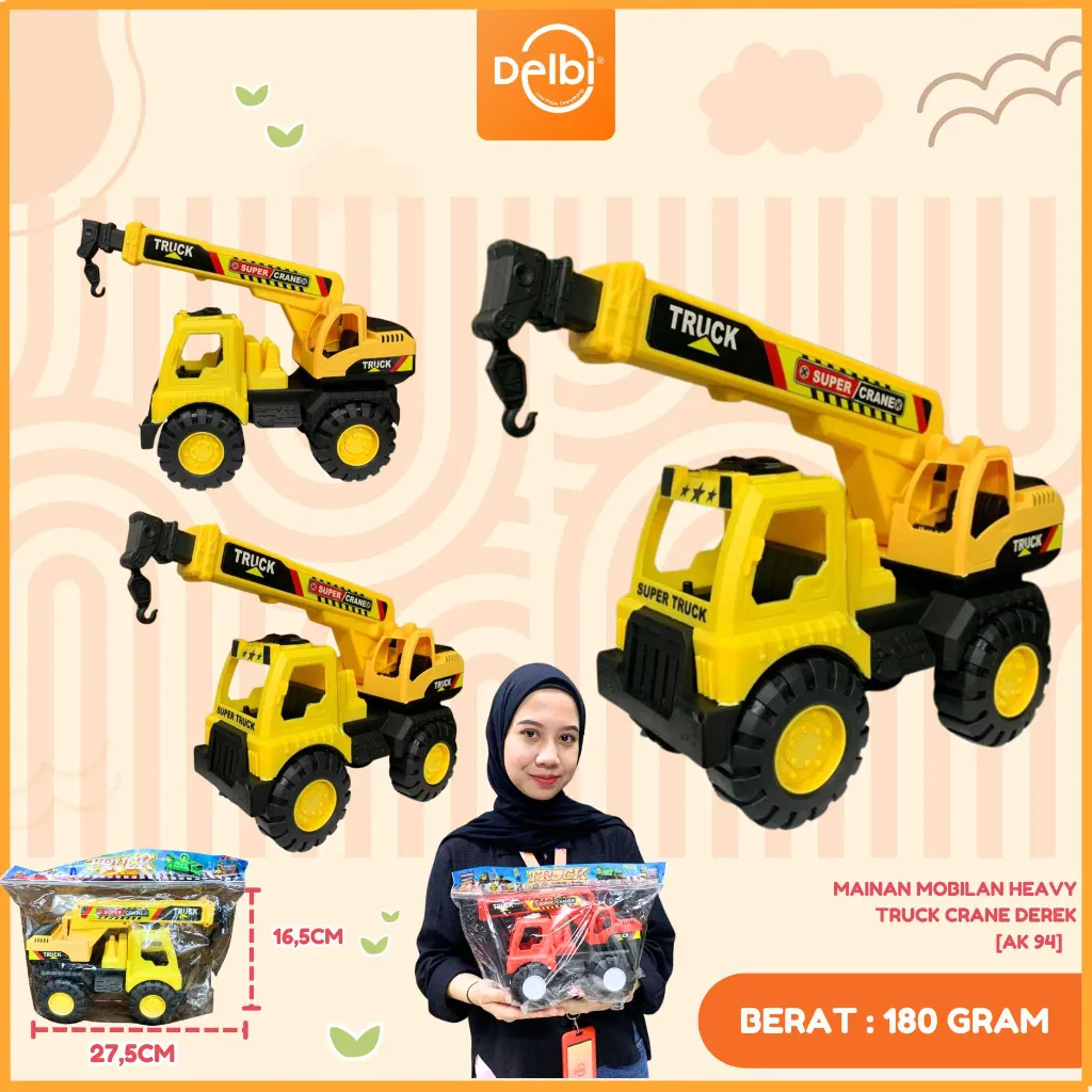 MAINAN MOBILAN HEAVY TRUCK CRANE DEREK PLASTIK OPP BX48