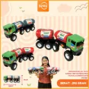 MAINAN MOBILAN TRUCK ANGKUT MINYAK PERTAMINA TRUK DUA GANDENG PLASTIK PP BX45