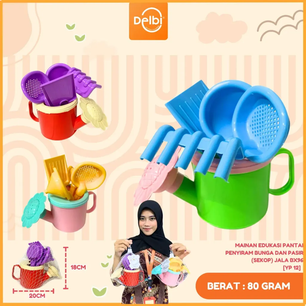 MAINAN EDUKASI PANTAI PENYIRAM BUNGA DAN PASIR (SEKOP) JALA BX96