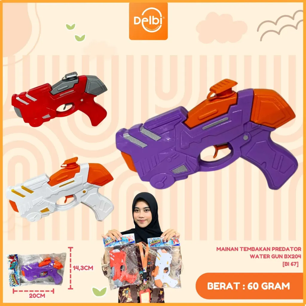 [BI 67] MAINAN TEMBAKAN PREDATOR WATER GUN BX204