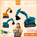MAINAN MOBILAN EXCAVATOR LAMPU BATERAI OPERATED MOBIL KONSTRUKSI KTG PLASTIK PP BX98