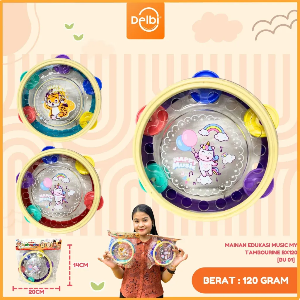 MAINAN EDUKASI MUSIC MY TAMBOURINE BX120