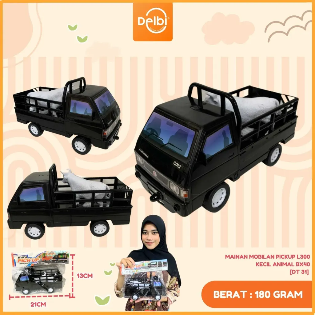 [DT 31] MAINAN MOBILAN PICKUP L300 KECIL ANIMAL BX40
