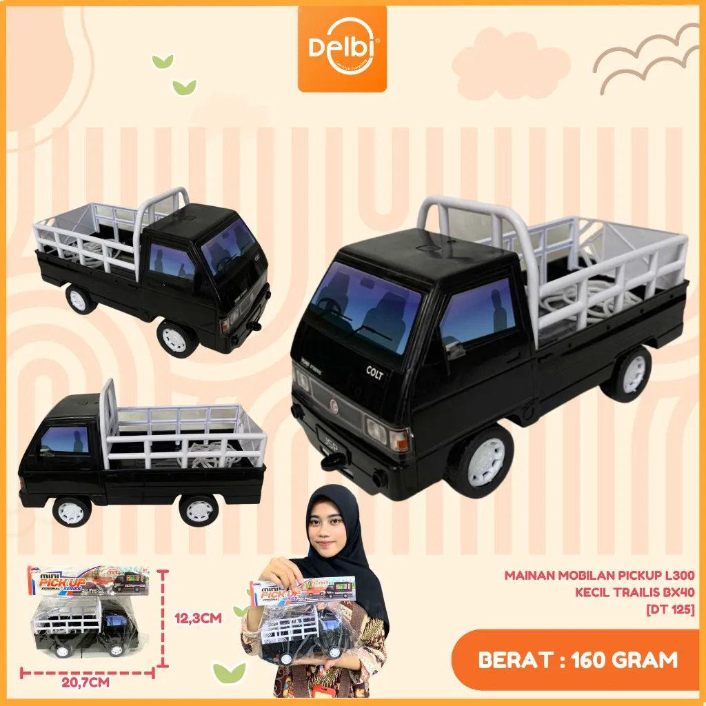 [DT 125] MAINAN MOBILAN PICKUP L300 KECIL TRAILIS BX40