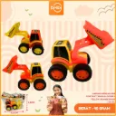 MAINAN MOBILAN MINI CONTRUCTION BULLDOZER 1 YELLOW ORANGE PLASTIK OPP BX216