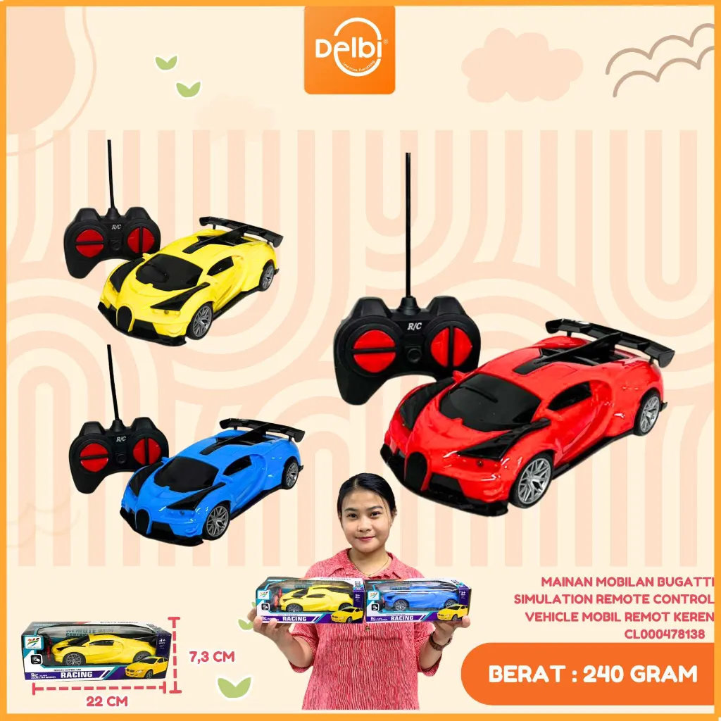 (SY936) MAINAN MOBILAN BUGATTI SIMULATION REMOTE CONTROL VEHICLE MOBIL REMOT KEREN