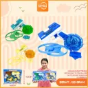 (123-10A1) MAINAN GASING TEMBAK PUTAR LIGHT FLYING SAUCER BATTLE GYRO GUN BX144