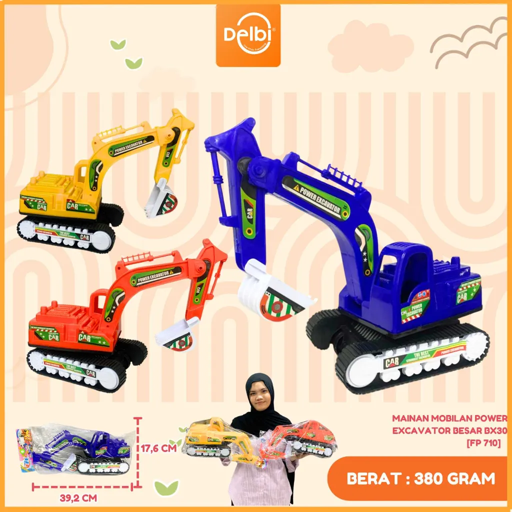 MAINAN MOBILAN POWER EXCAVATOR BESAR PLASTIK PP BX30